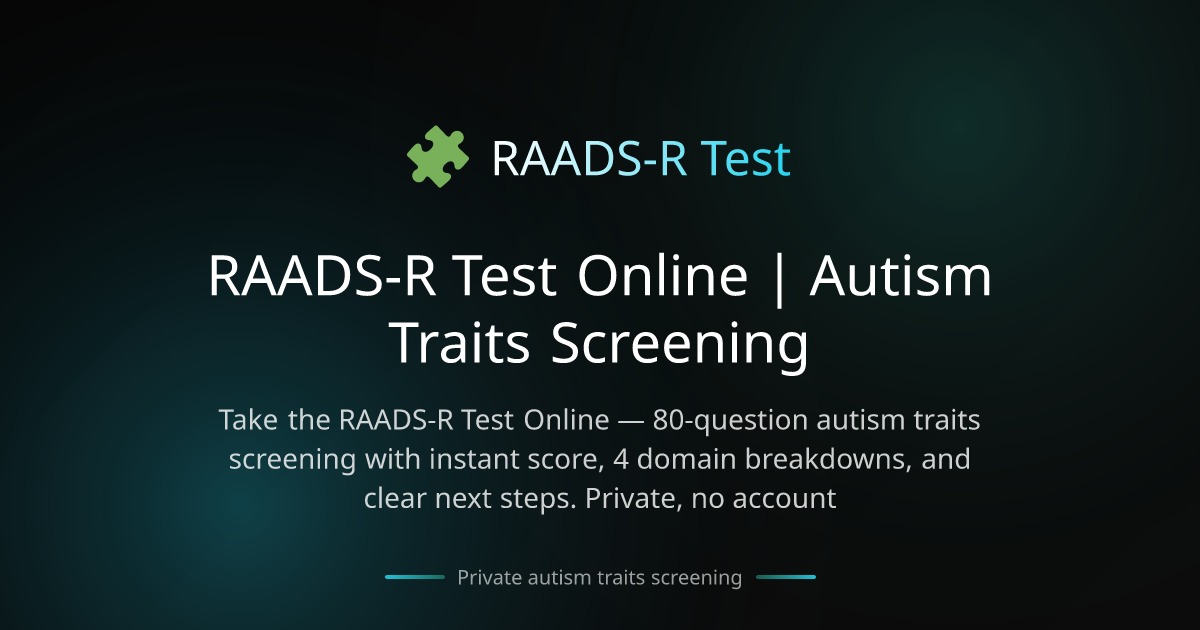 RAADS-R Test - Launch AI