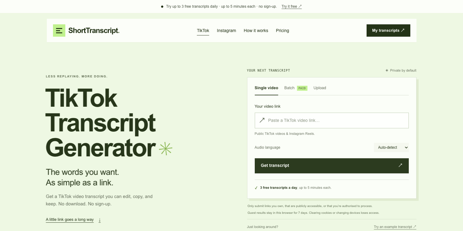 ShortTranscript product image 4