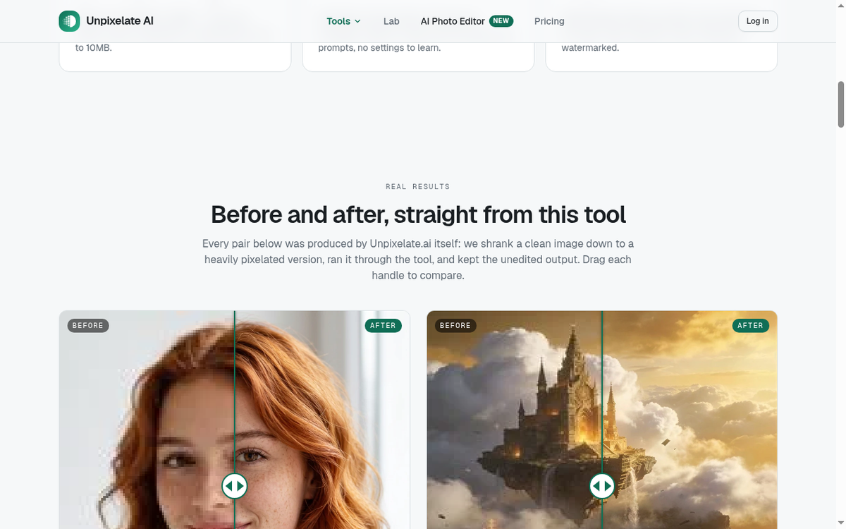 Unpixelate AI product image 2
