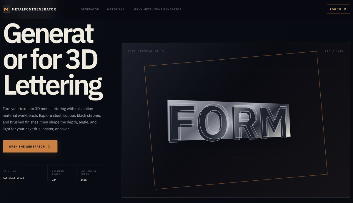 metalfontgenerator product image 1