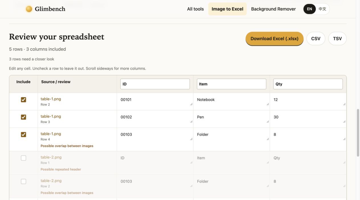 Glimbench product image 1