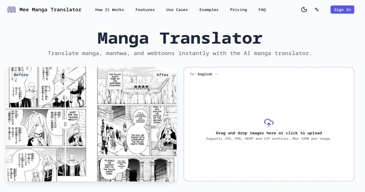 Mee Manga Translator product image 2