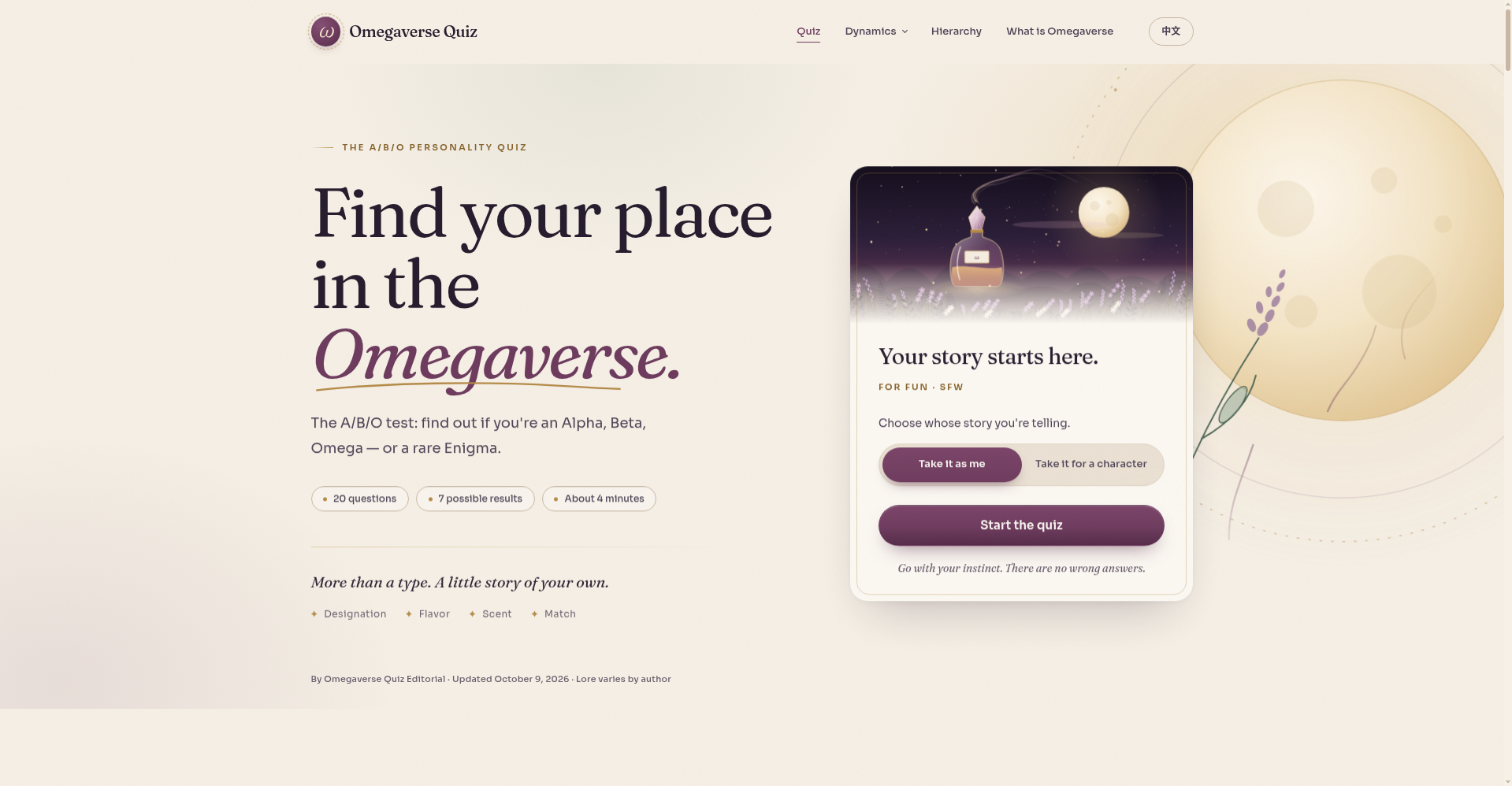 The Omegaverse Quiz product image 1