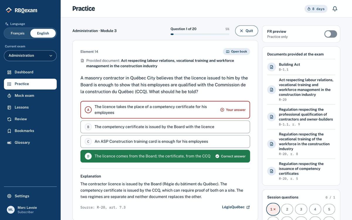 RBQ Exam product image 1