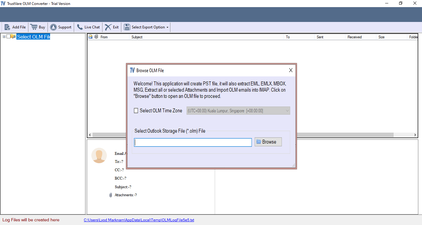 TrustVare OLM to PST Converter product image 1