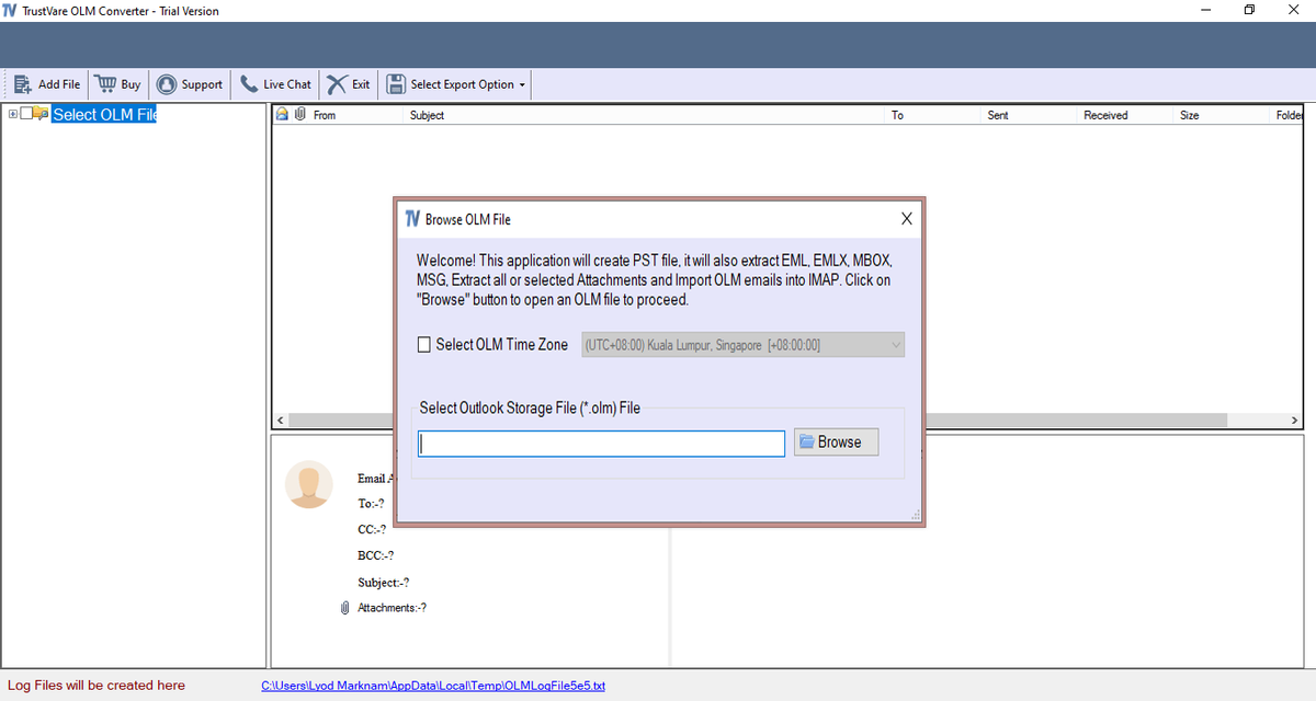 TrustVare OLM to PST Converter product image 1