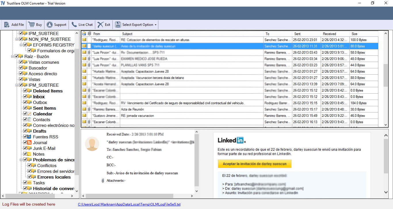 TrustVare OLM to PST Converter product image 2