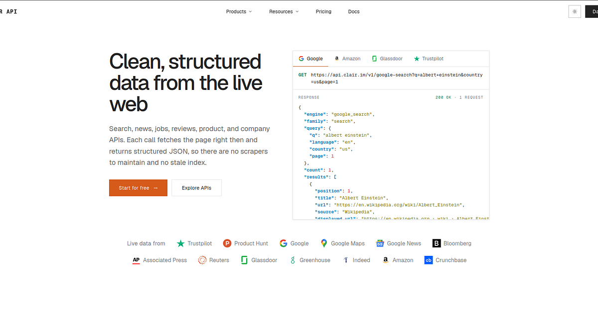 Clair API product image 1