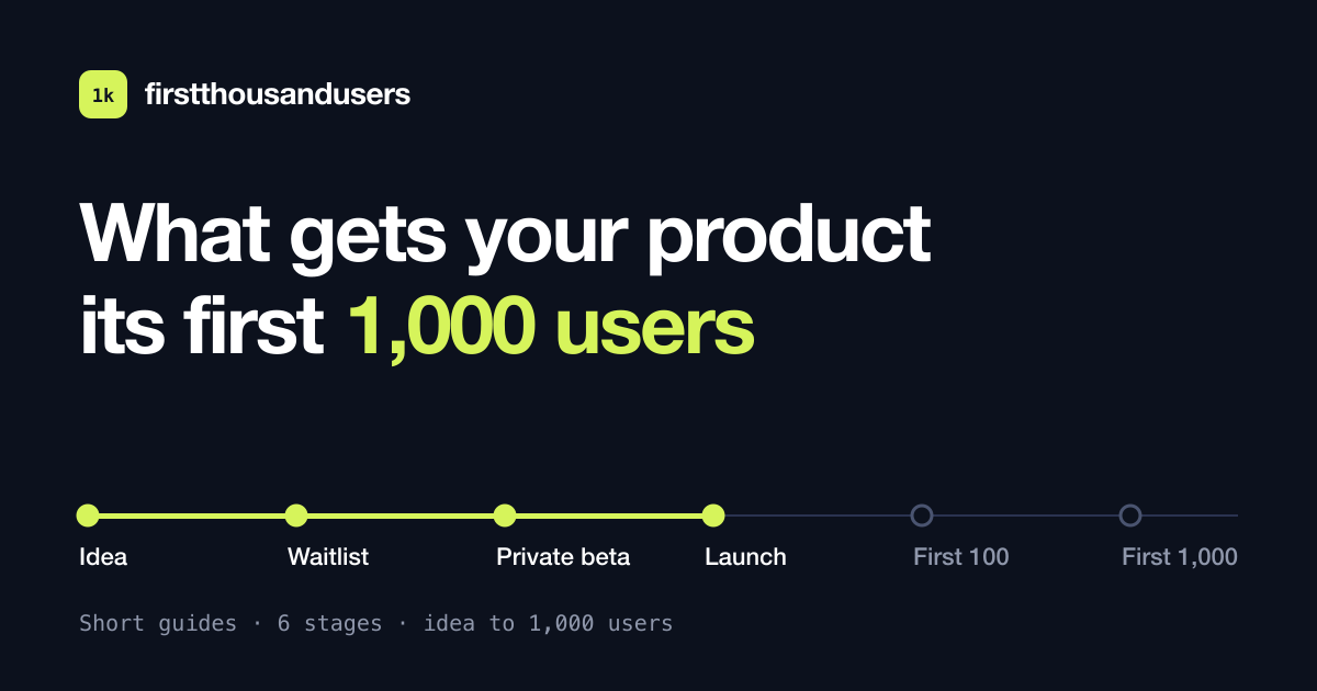 First 1,000 Users product image 2