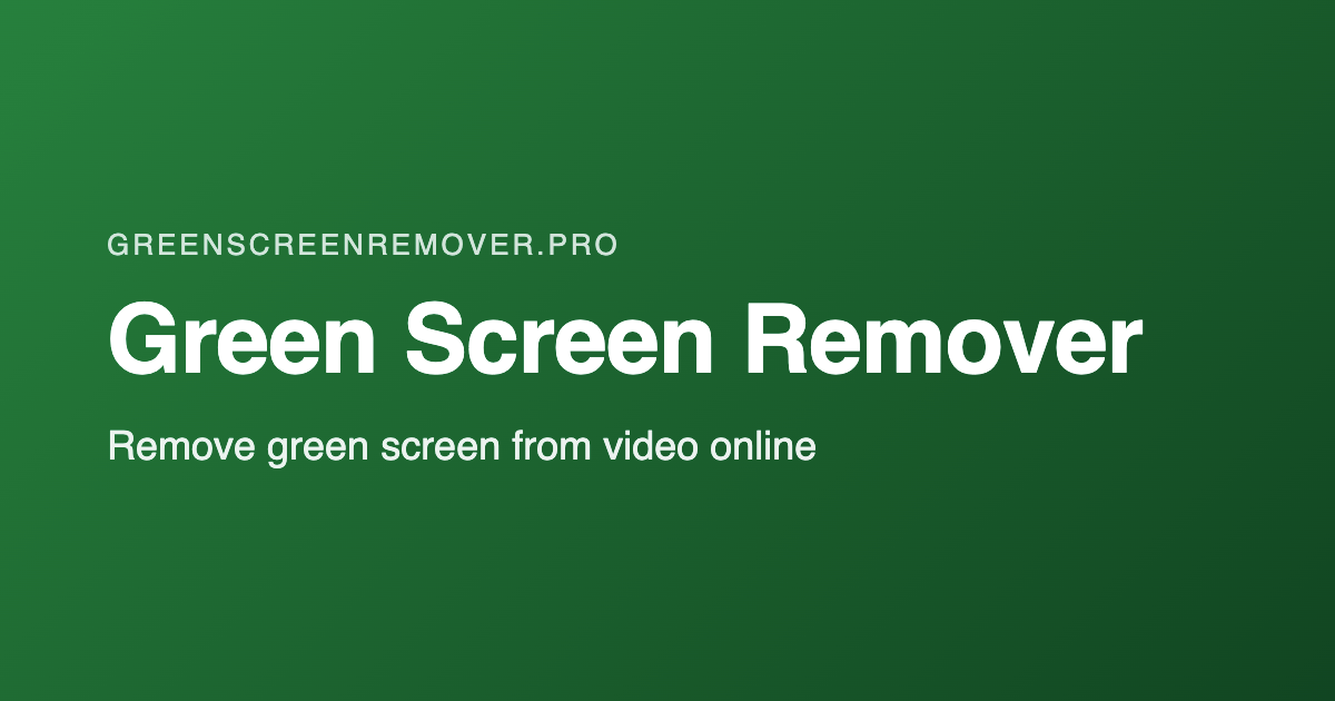 Green Screen Remover product image 1