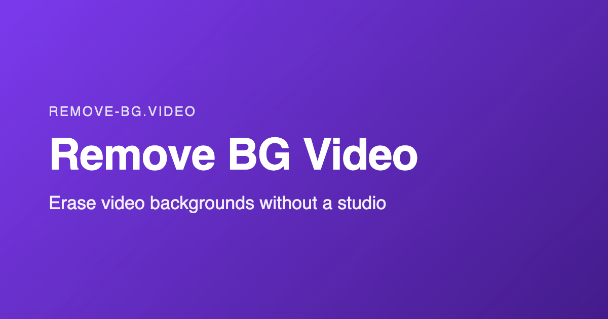Remove BG Video product image 1