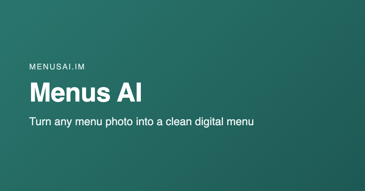 Menus AI product image 1