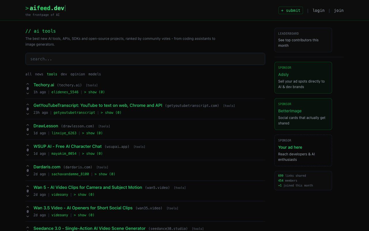 aifeed.dev product image 1