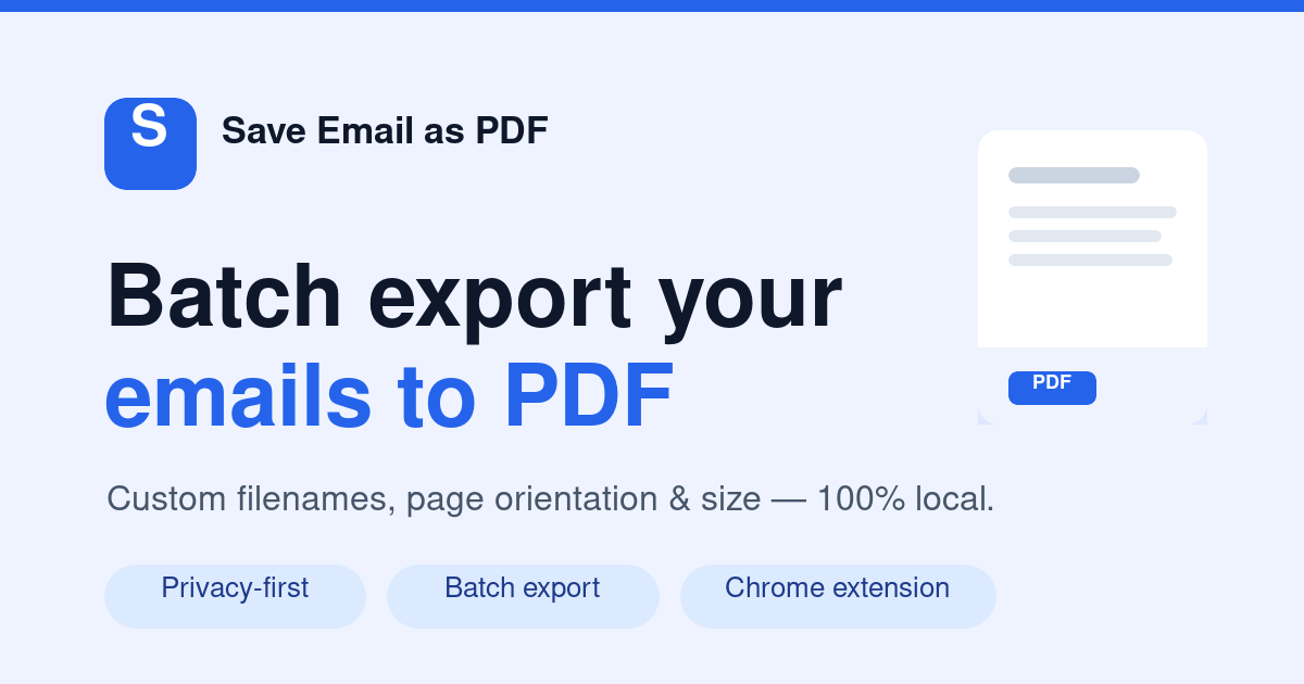 Save Gmail Emails as PDF in Bulk product image 1