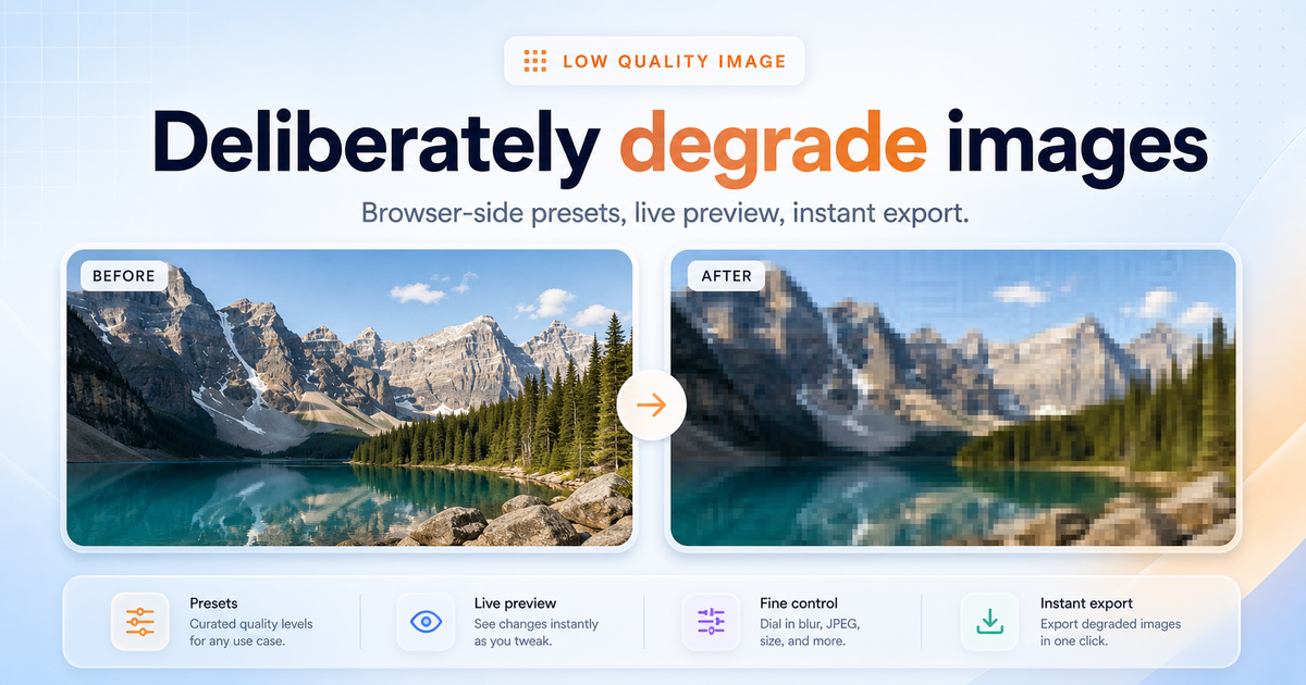 Low Quality Image Maker product image 1