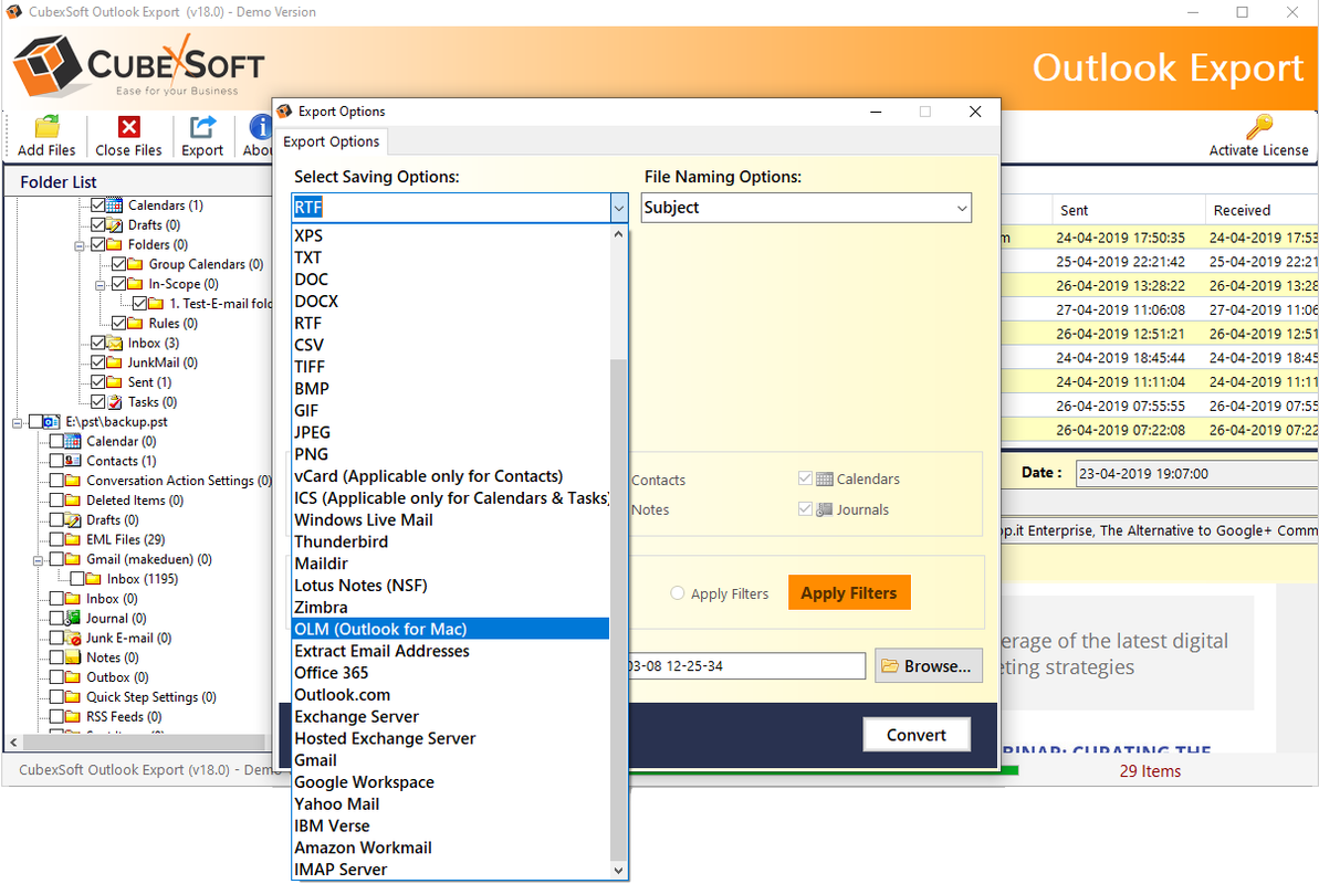 CubexSoft PST Converter for Mac & Windows product image 4