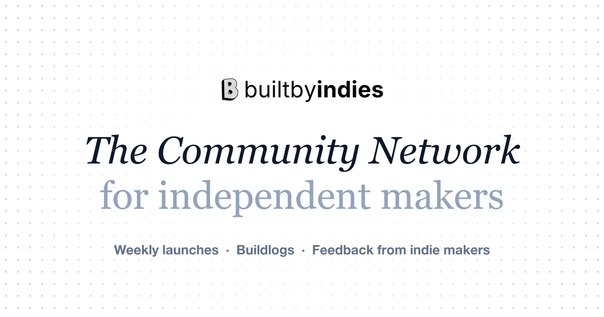 Builtbyindies product image 1